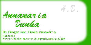 annamaria dunka business card